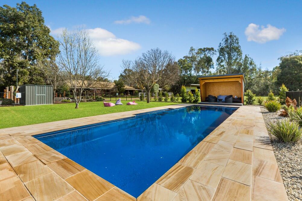 pool resort close up